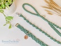 Personalized Dog Collar and Leash Set, Macrame Dog Collar, Boho Dog Collar, Macrame Collar Leash, Macrame Dog Leash, Macrame Dog Lead A14 product logo