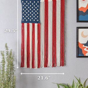 Large Boho American Flag, USA Symbolize, Military Home Decor, Police Officer Decor, Retirement Gifts, Independence Day,Military Mom Gift W34 image 4