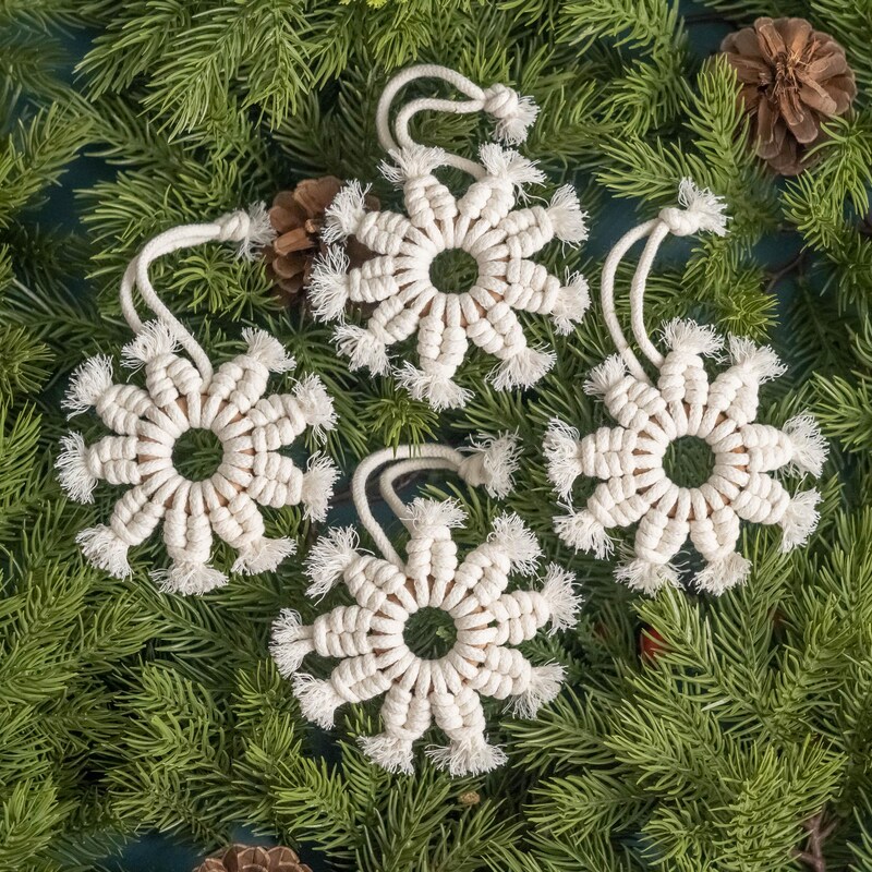 Macrame Snowflake - Etsy