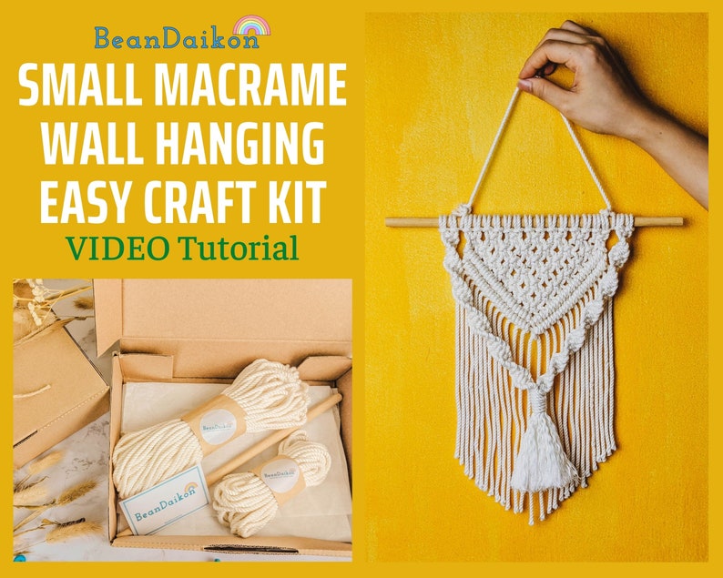 EASY Macrame Wall Hanging DIY KIT for Beginners Macrame Wall Etsy