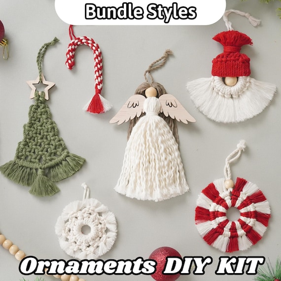 Ornament Craft Kit, Macrame Kits Diy, Diy Kit for Teens, Family Holiday  Decor, Do It Yourself Gift, Boho Wall Hanging, Xmas Activities K61 