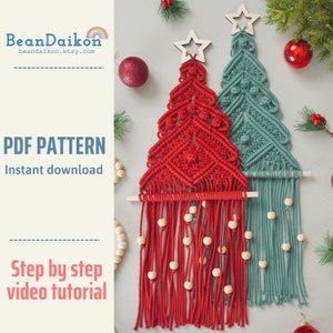 Macrame Tree Pattern, Diy Christmas Gift, Make It Yourself, Patterns And How To, Home Decoration, Macrame Tutorial, Step By Step Guide P57