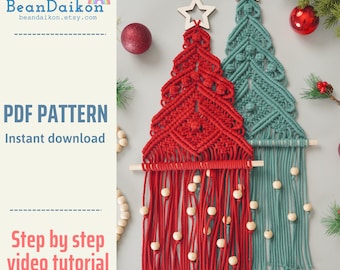 Macrame Tree Pattern, Diy Christmas Gift, Make It Yourself, Patterns And How To, Home Decoration, Macrame Tutorial, Step By Step Guide P57