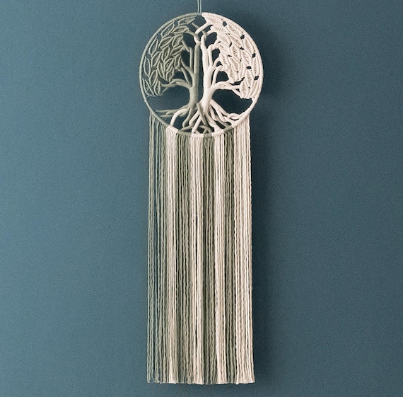 Tree Of Life Wall Art, Boho Macrame, Family Tree Decor, Large Botanical Wall Art, Bedroom Decoration, Gift For Family, Modern Boho Decor V78