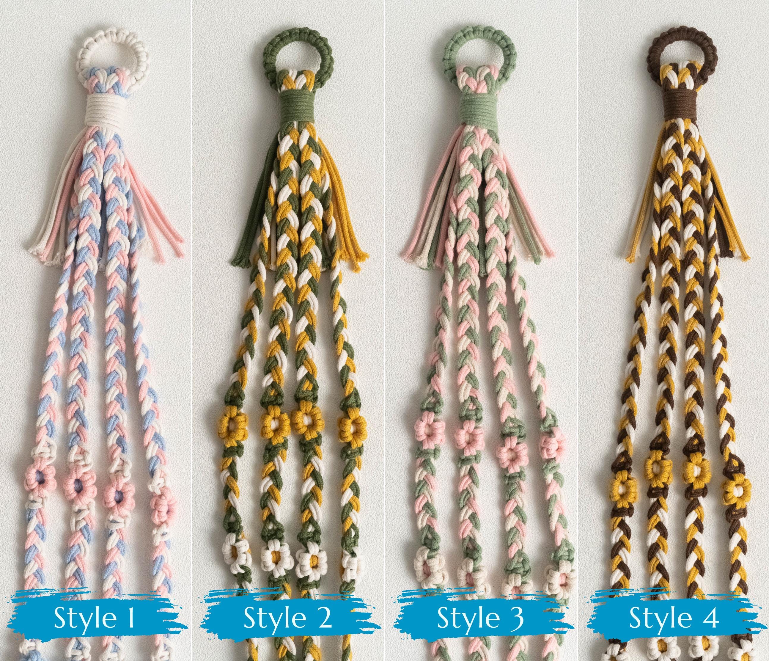 Macrame Cottagecore Handmade Macrame Plant Hanger, Boho Indoor Pot Holder, Cottagecore Home ...