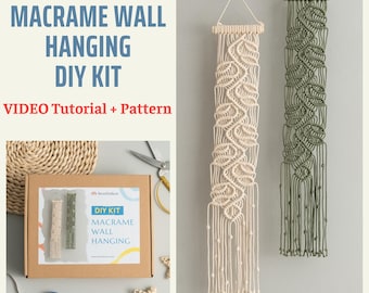 DIY Macrame KIT, Unique Decor, Diy Macrame, Do It Yourself Kits, Neutral Wall Art, Gift For Craft Lover, Modern Farmhouse, Boho Decor K29