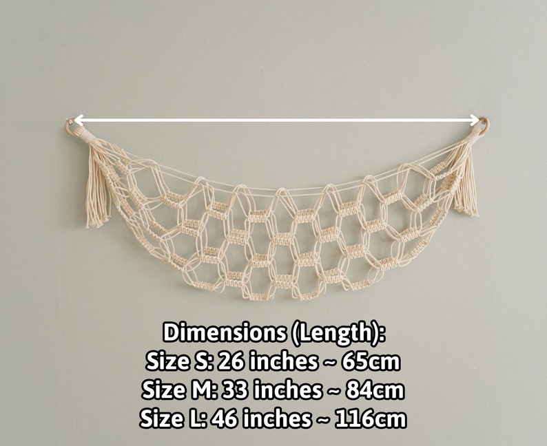 Stuffed Animal Hammock, Toy Net, Neutral Nursery, Playroom Storage, Kids Bedroom Decor, Stuffed Toy Hammock, Macrame Nursery I25 image 3