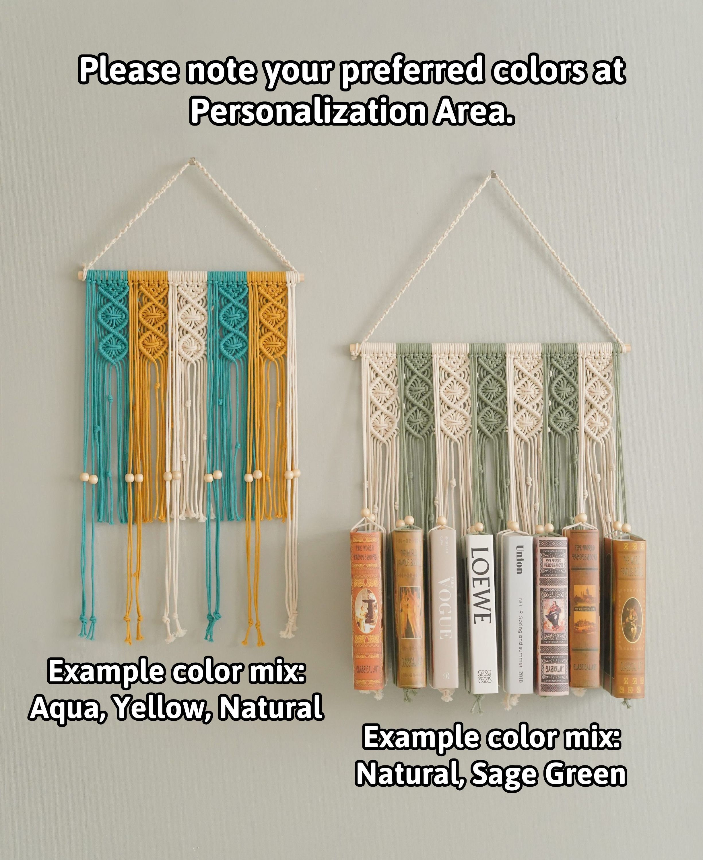 ÉTagèRe Murale en Macramé Boho Coton Corde Tissé Tapisserie Plante