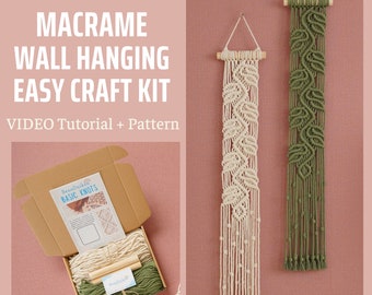 Macrame KIT, Macrame Beginner, Birthday Gift, Boho Office Decor, Make Your Own, Adult Diy Kit, Bohemian Wall Art, Modern Home K29