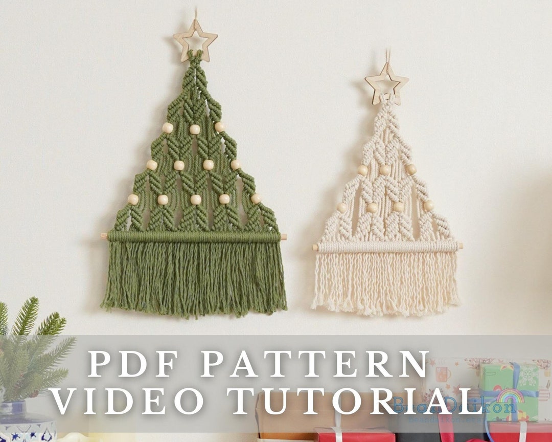 Pattern Macrame Christmas Tree PDF Download, How to for Beginner ...