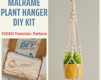 DIY KIT Macrame Plant Hanger, DYI Macrame Kit, Diy Macrame Kit, Christmas Craft Gift, Teen Craft Kit, Easy Kit, Craft Kit For Adult K03