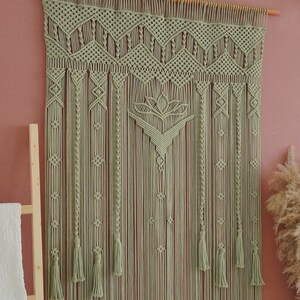 Macrame Curtain, Room Decor Aesthetic, Macrame Door Curtain, Bedroom Wall Decor, Room Divider Curtain, Fiber Wall Hanging, Home Decor C17 image 6