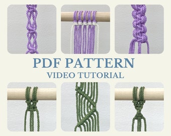 Guida ai nodi Macrame, Tutorial sui modelli, Tutorial sulla digitazione dei nodi, Modello digitale, Pdf Macrame, Principianti Macrame, Guida base ai nodi P33