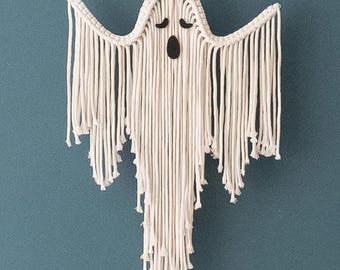 Macrame Halloween Ghost, Rope Ghost, Halloween Ghost, Ghost Decorations, Ghost Decor, Hanging Ghost, White Ghost, Halloween Decor V73