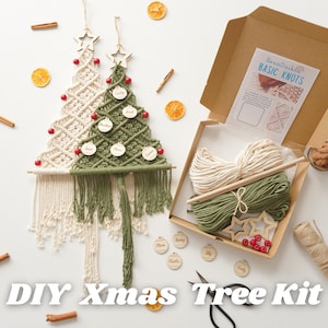 Diy Xmas Tree Craft Kits, Boho Christmas Decor, Art Kits For Kids, Instructions, Advent Activity, Eco Friendly Gift, Holiday Crafts K25