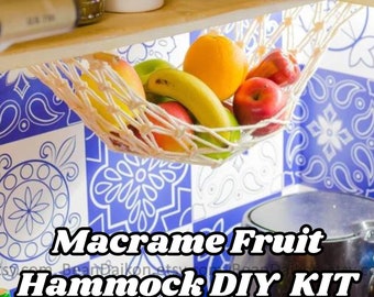 Macrame Craft Kit, DIY Fruit Hammock Macrame Kit for Adult, Do It Yourself Kit, Craft Kit for Adults, With Step by Step Video Tutorial K06