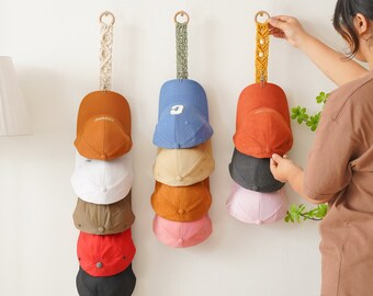 Porte-chapeau en macramé pour casquettes de baseball, support mural T1, cintre  bohème, décoration d'intérieur décorative - AliExpress