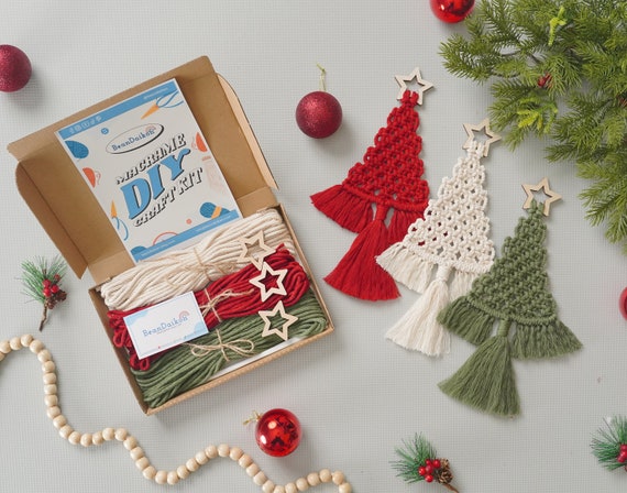 DIY Christmas Kit Christmas Tree Kit Macrame Christmas Boho 