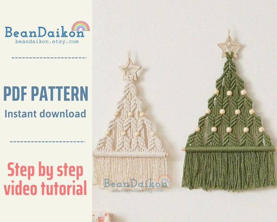 Macrame Pattern Christmas Tree PDF Tutorial, How To Macrame, Macrame  Macrame Beginners, Macrame Patterns Pdf, Macrame Pdf Tutorial P20