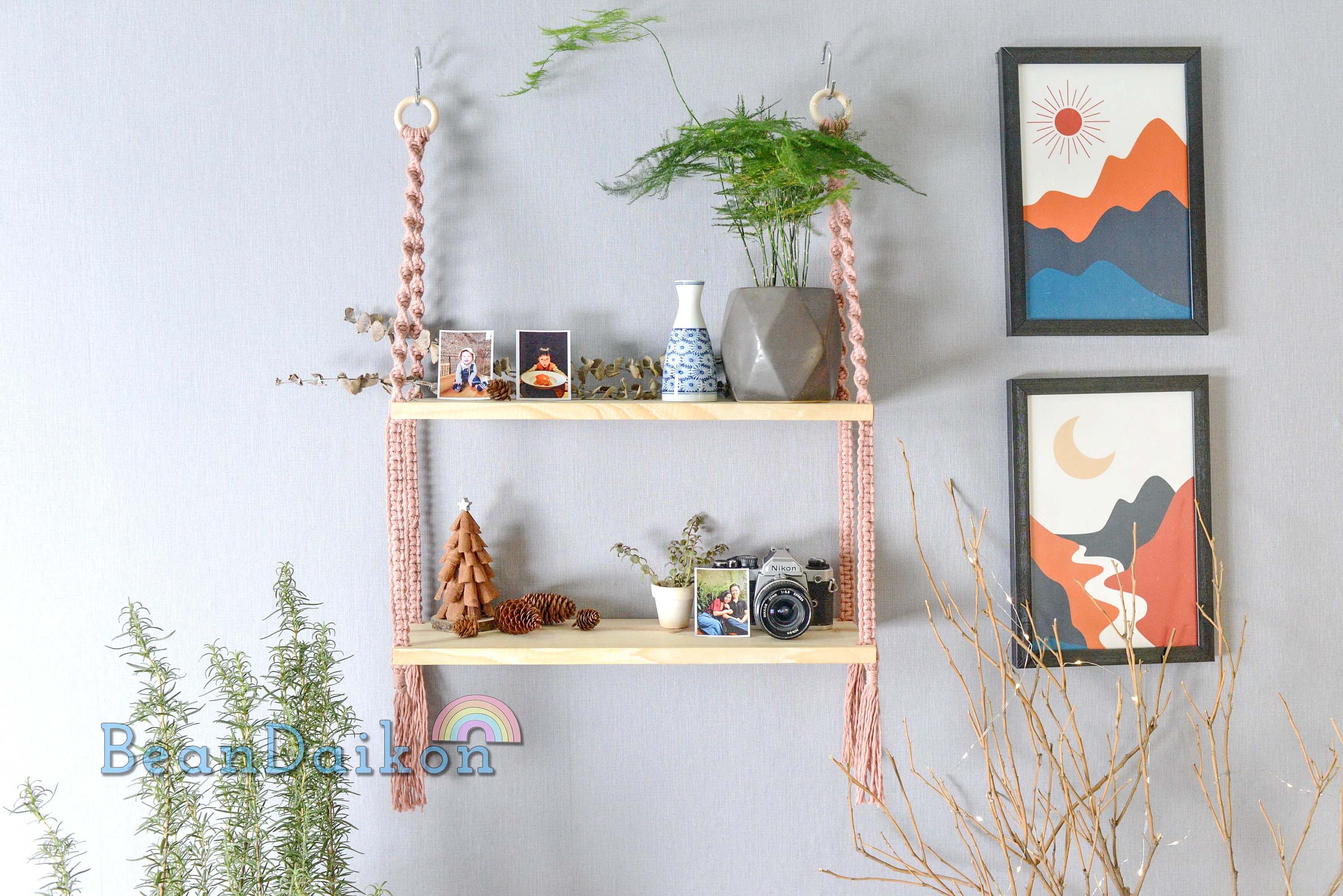 Lamp Stand Retro Bookshelf Tapestry Wall Hanging Minimalist - Temu