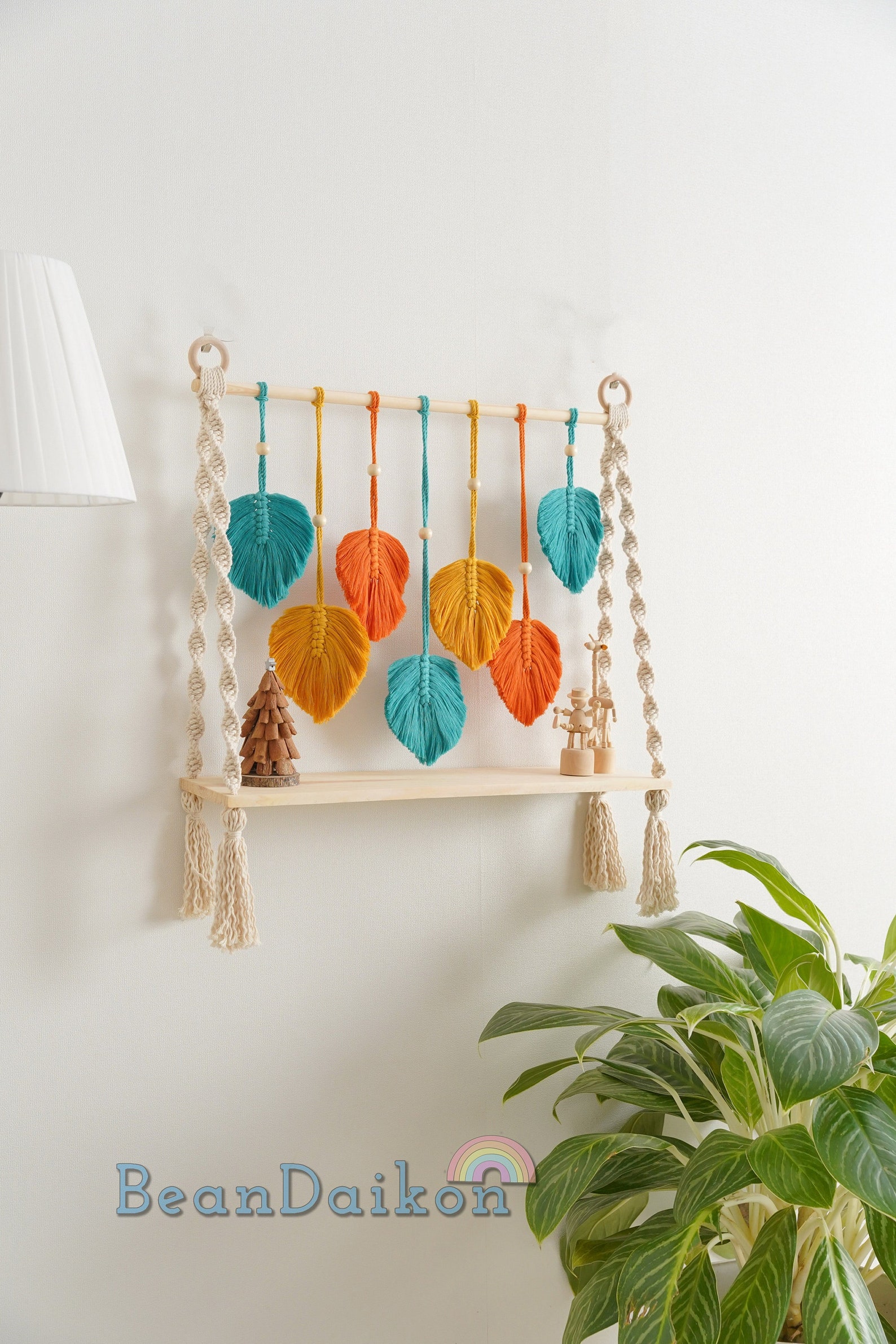 Boho Hanging Shelf Macrame Wall Shelf Farmhouse Decor Etsy