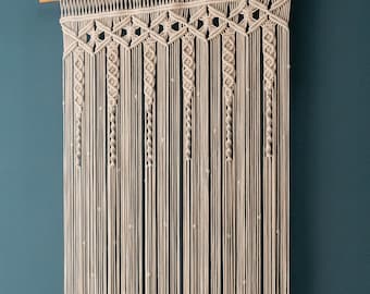 Makramee Vorhang, Moderne Wandkunst, Türvorhang, Fenster Makramee, Boho Wohnkultur, Bauernhaus Dekor C06