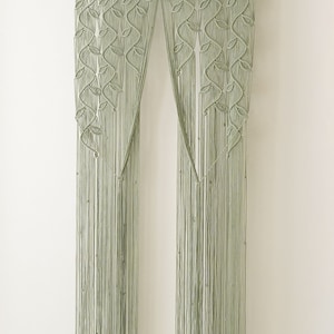 Macrame Curtain, Woodland Decor, Tapestry Curtain, Macrame Mural, Oversized Wall Art, Realtor Closing Gift, Door Valance, New Home Gift C01 image 8