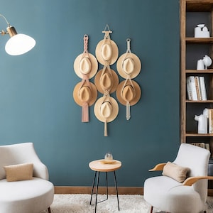 Boho Macrame Double Hat Hanger, Hat Organizer, Hat Rack, Hat Storage ...