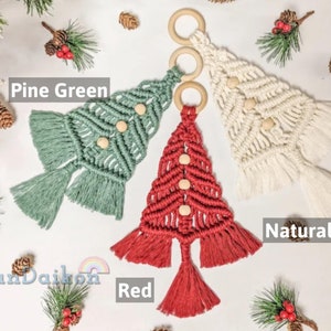 Macrame Christmas Tree DIY KIT, Christmas Craft Gifts, Holiday, Craft, Decoration, Wall Hanging, Festive, Gift Idea, Christmas Craft Kit K13 image 5