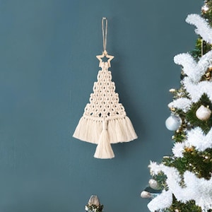 Boho Macrame Christmas Tree Wall Hanging X05