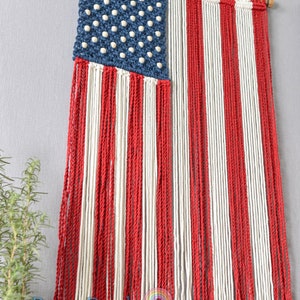 Large Boho American Flag, USA Symbolize, Military Home Decor, Police Officer Decor, Retirement Gifts, Independence Day,Military Mom Gift W34 image 9