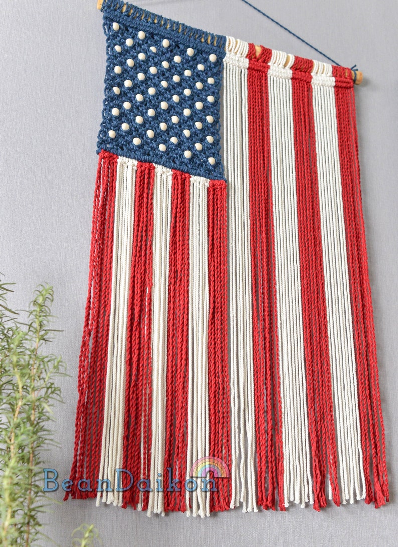 Large Boho American Flag, USA Symbolize, Military Home Decor, Police Officer Decor, Retirement Gifts, Independence Day,Military Mom Gift W34 image 9