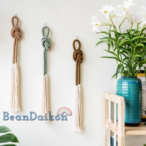 Wrapped Knot Wall Hanging Rope Art, Modern Macrame Rope Wall Art, Mid