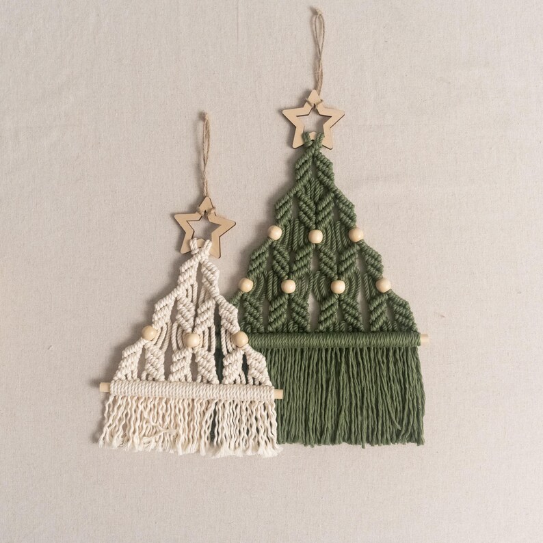 Macrame DIY Christmas Tree, Macrame Craft KIT, Christmas Gift, Holiday Craft Night, DIY Christmas Gift, Festive Activity,Bestfriend Gift K20 image 13