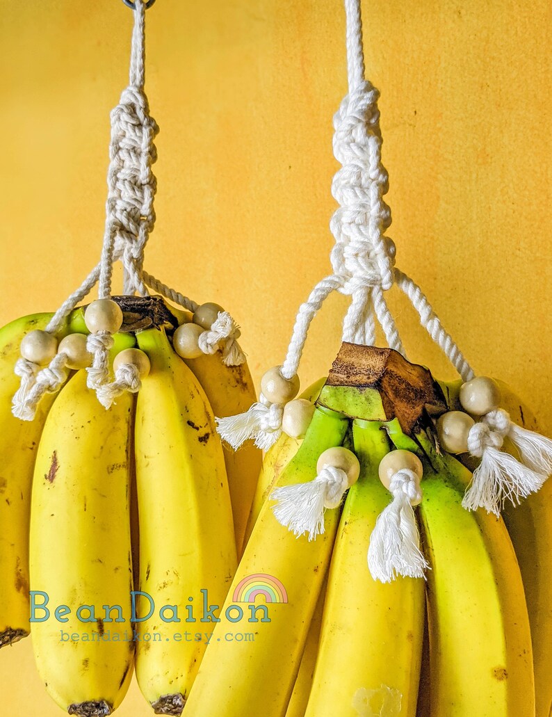Macrame Banana Hanger Boho banana bungee Fruit Holder Etsy