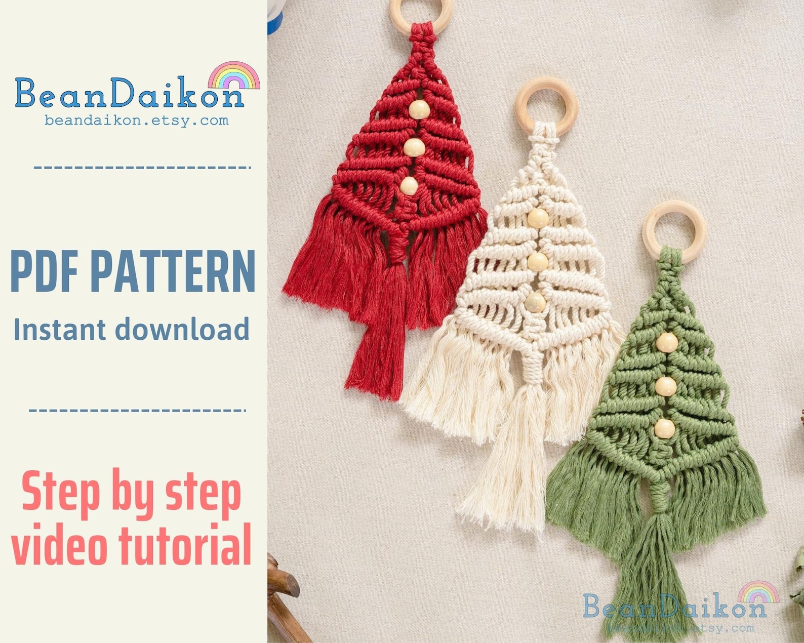 Christmas Tree Macrame Pattern PDF Instuction How to Pattern - Etsy