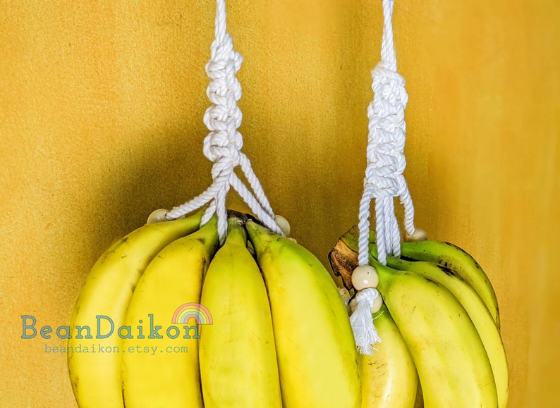 Macrame Banana Hanger Boho banana bungee Fruit Holder Etsy