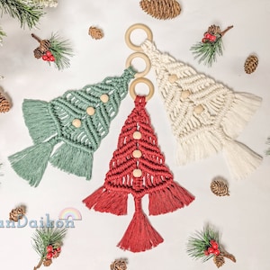 Macrame Christmas Tree DIY KIT, Christmas Craft Gifts, Holiday, Craft, Decoration, Wall Hanging, Festive, Gift Idea, Christmas Craft Kit K13 image 8