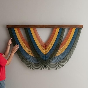 Macrame Wall Hanging, Tapestry Hanging, Large Macrame, Modern Farmhouse, Home Decoration, Home Wall Decor, Housewarming Gift V16