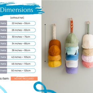 RUIZHIXUAN Macrame Hat Rack – Boho Wall Hanger For 8-12 Caps, Natural Cotton & Wood, No Assembly Needed - View #6