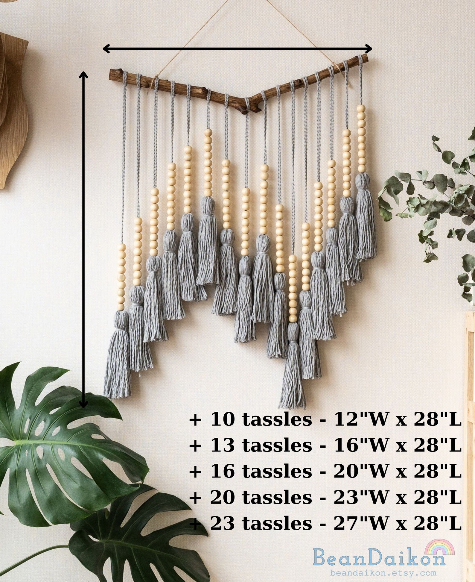 Macrame Tassel Wall Hanging Nursery Decor Custom Macrame Etsy