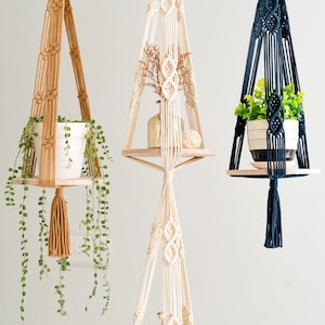 Double Wooden Plant Shelf - Elevate Your Greenery with Boho Style S23