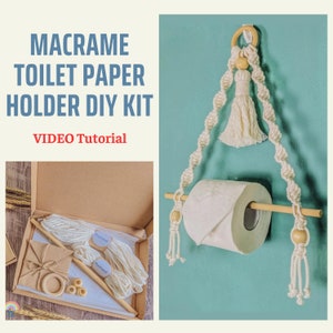 DIY Macrame Kit, Toilet Paper Holder Craft Kit For Adult, Macrame Craft Kit, Boho Decor Craft Kit, For Teens, Macrame Kit Beginner K04