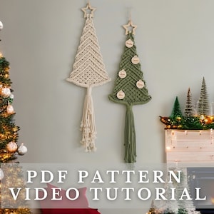 Christmas Tree Instruction, Macrame Pattern, Wall Hanging Diy, Make Your Own, Festive Activity, Make It Yourself, Macrame Beginner P52