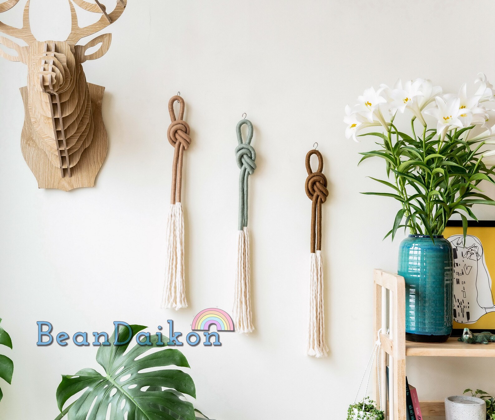 Wrapped Knot Wall Hanging Rope Art Modern Macrame Rope Wall - Etsy