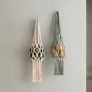 Macrame Hanging Fruit Basket for Boho and Minimalist Wall Decor I66