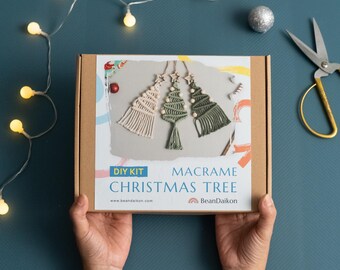 ORIGACH Set Di 2 Decorazioni Natalizie In Macramè Con Alce Fai
