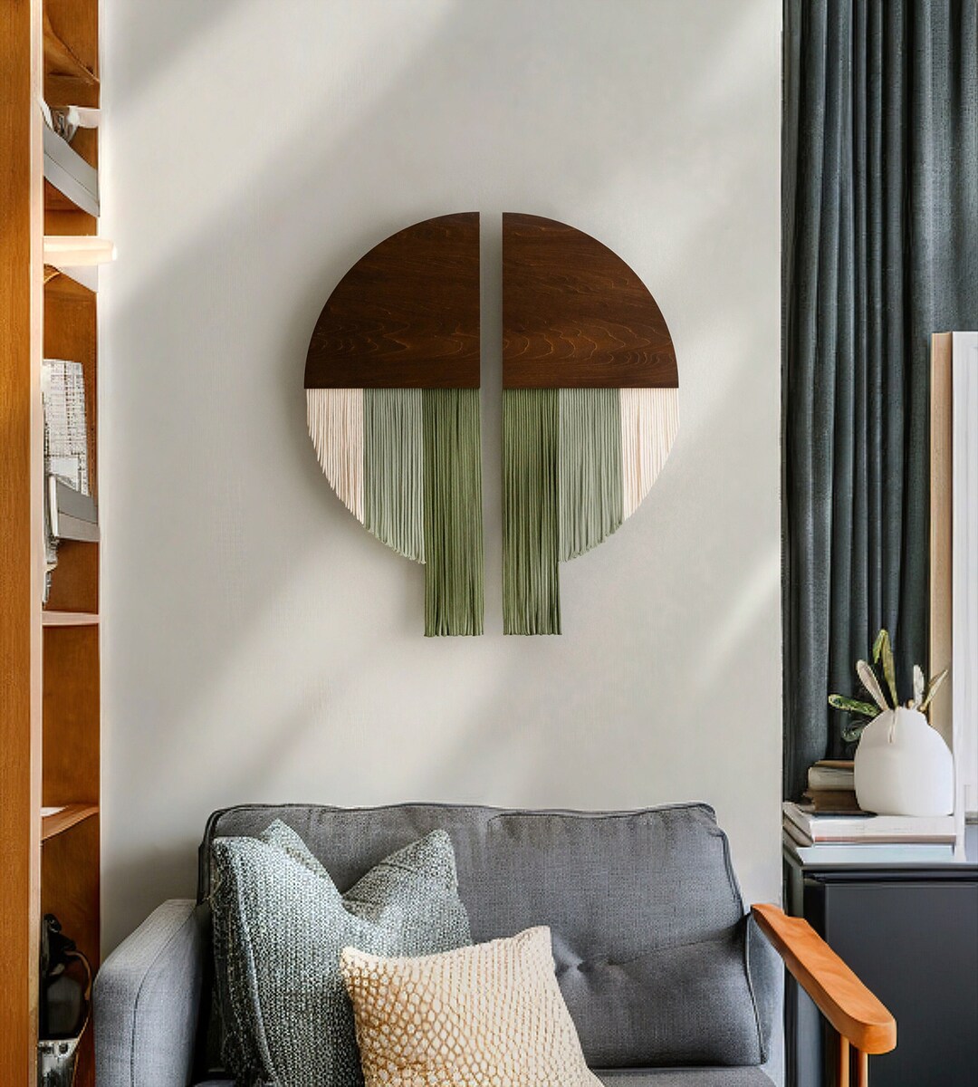 Round Wall Hanging Set, Modern Wall Decor, Best Friend Gift, Farmhouse