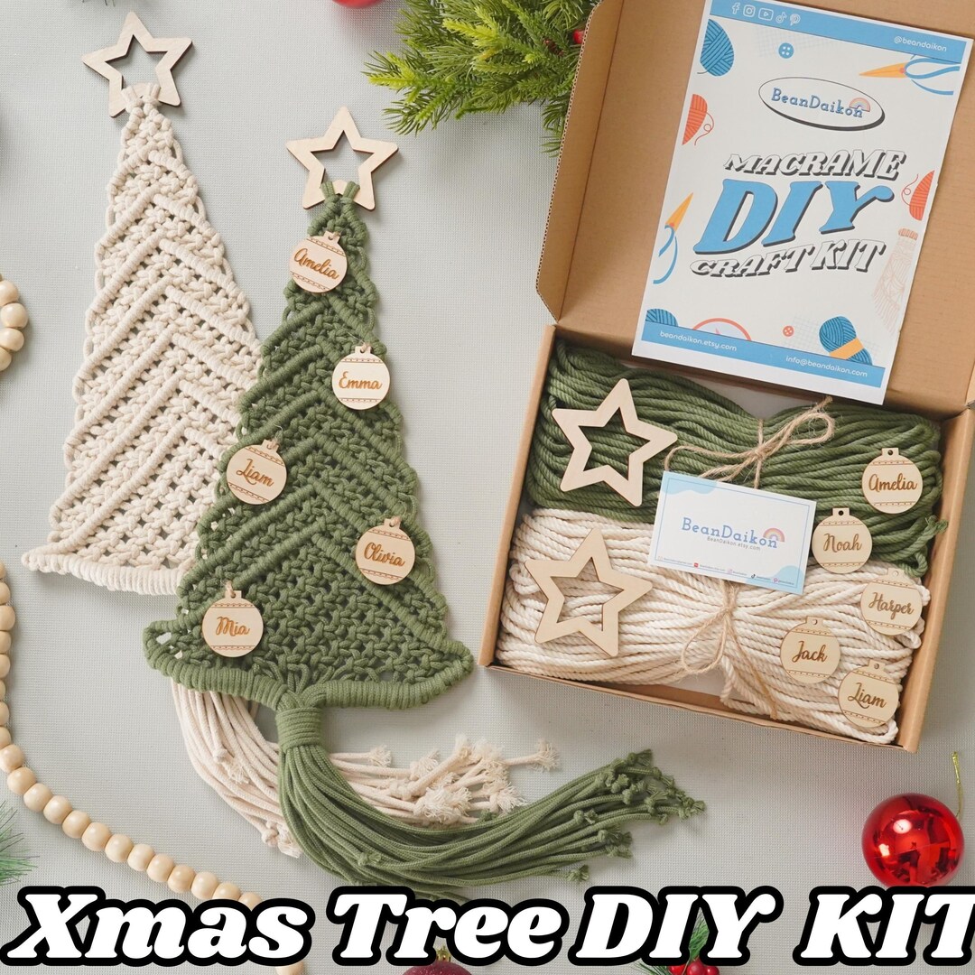 DIY Christmas Tree Kit, Macrame Christmas, DIY Christmas Decor, Macrame ...