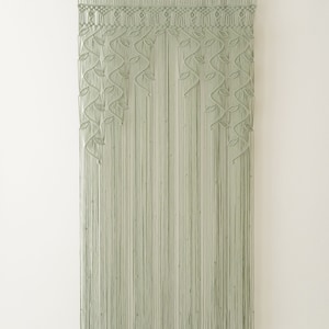 Macrame Curtain, Woodland Decor, Tapestry Curtain, Macrame Mural, Oversized Wall Art, Realtor Closing Gift, Door Valance, New Home Gift C01 image 5